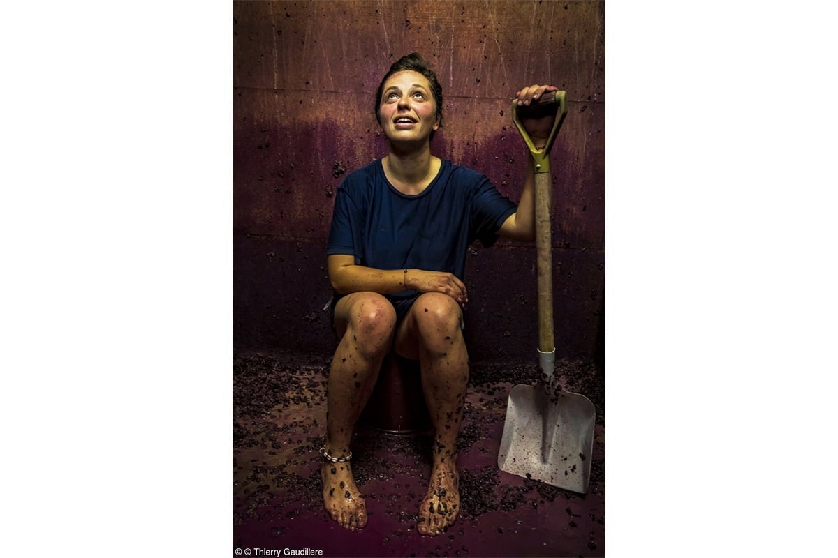 Thierry Gaudillère, Girl After Emptying a Tank at the End of the Fermentation