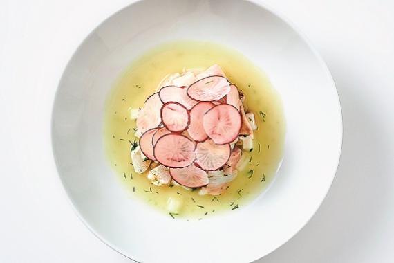 ceviche de daurade avec radis