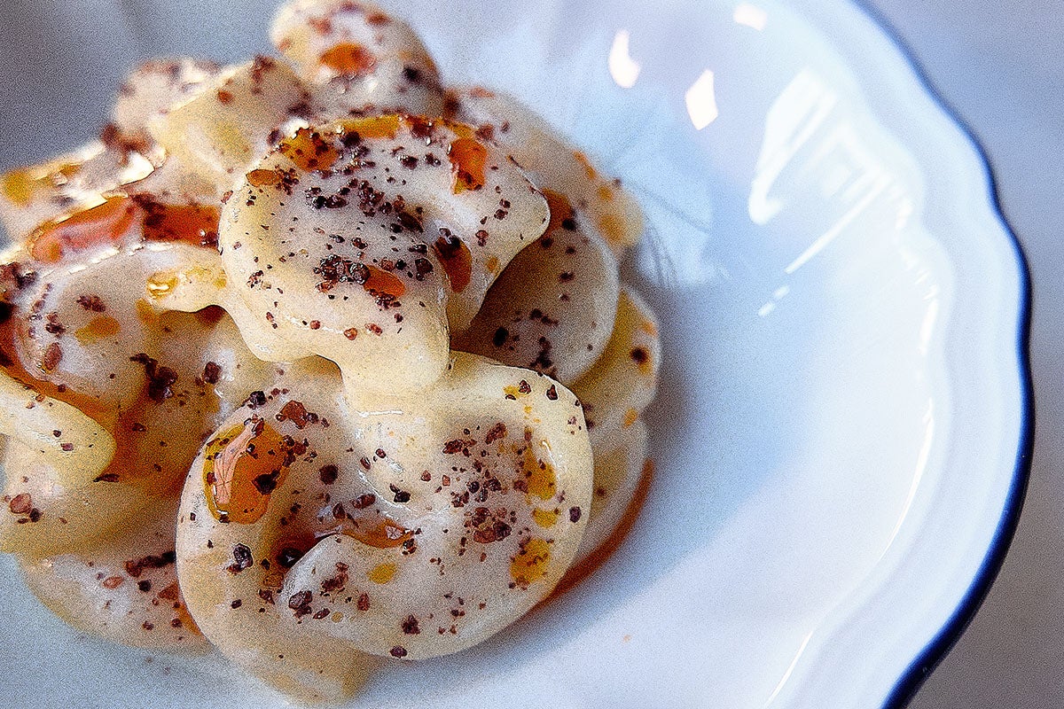 Dischi volanti, tripes de coquilles Saint-Jacques, concentré de tomates - plat du Lido 84.