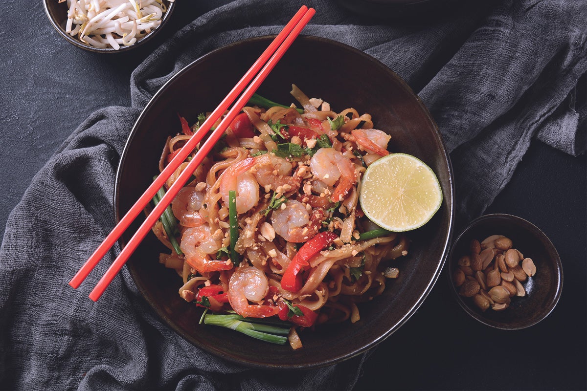 Pad thaï aux crevettes