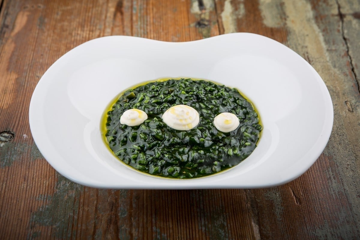 Riz au plancton du chef Ángel León chez Aponiente.