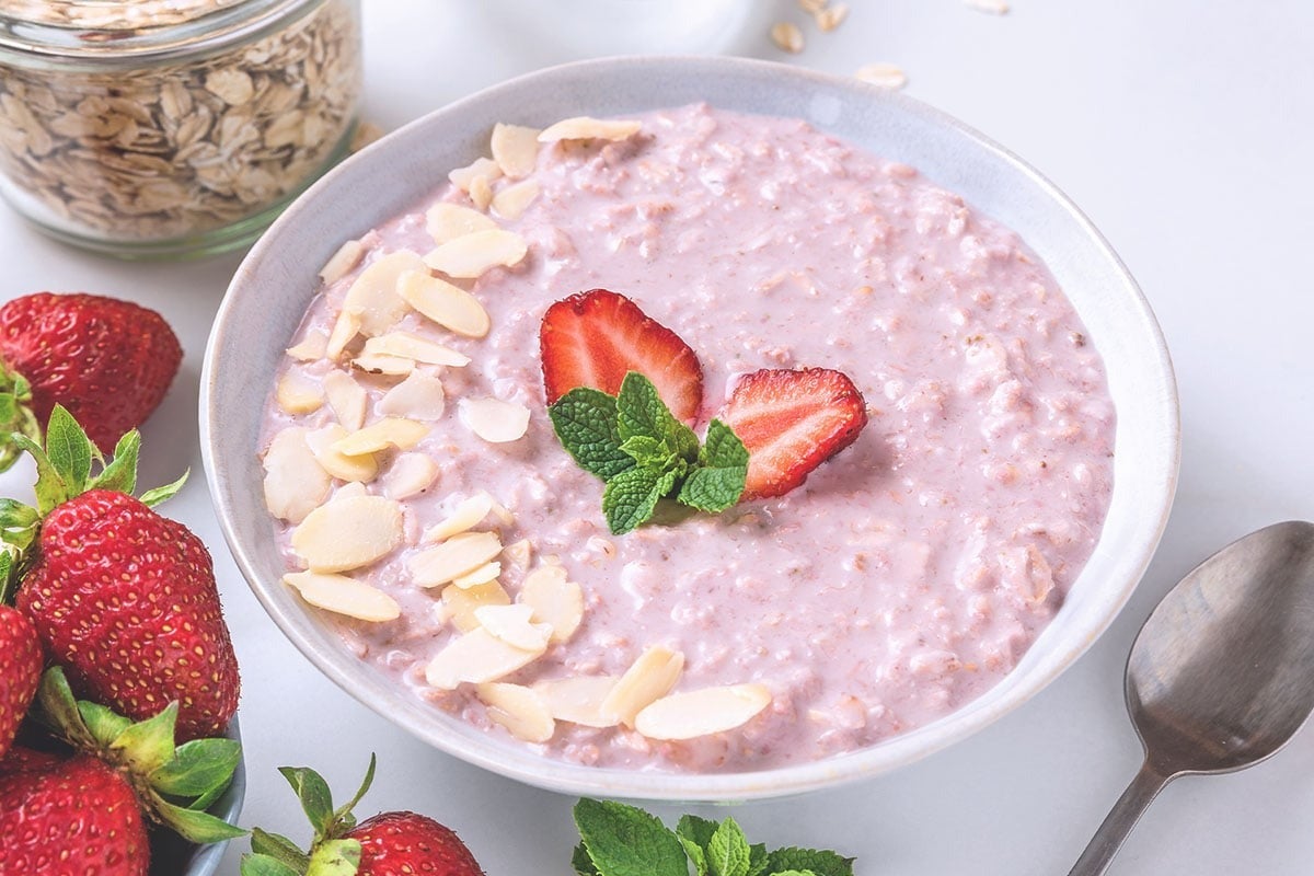 Porridge à la fraise