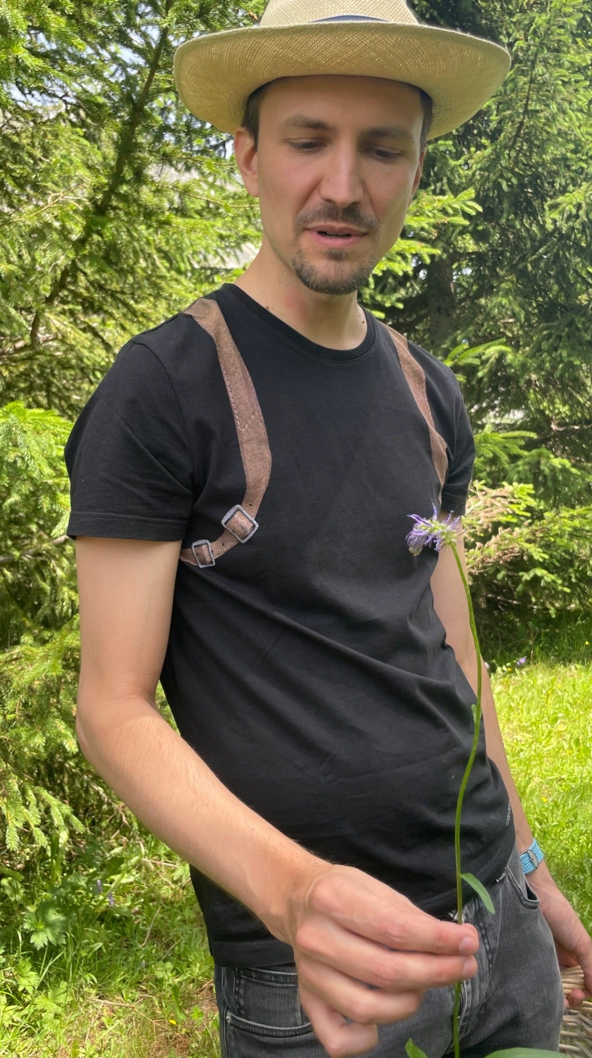 Paolo Griffa avec le raiponce | Photo Mariarosaria Bruno