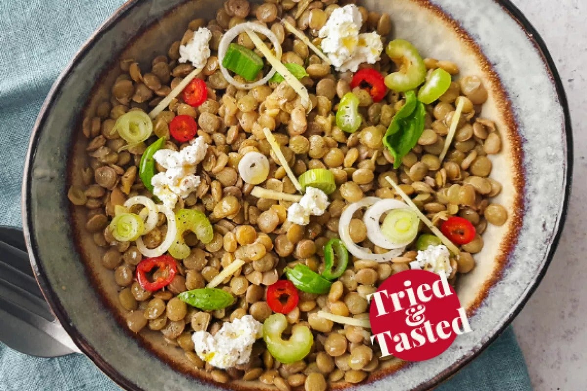 Salade de lentilles vertes