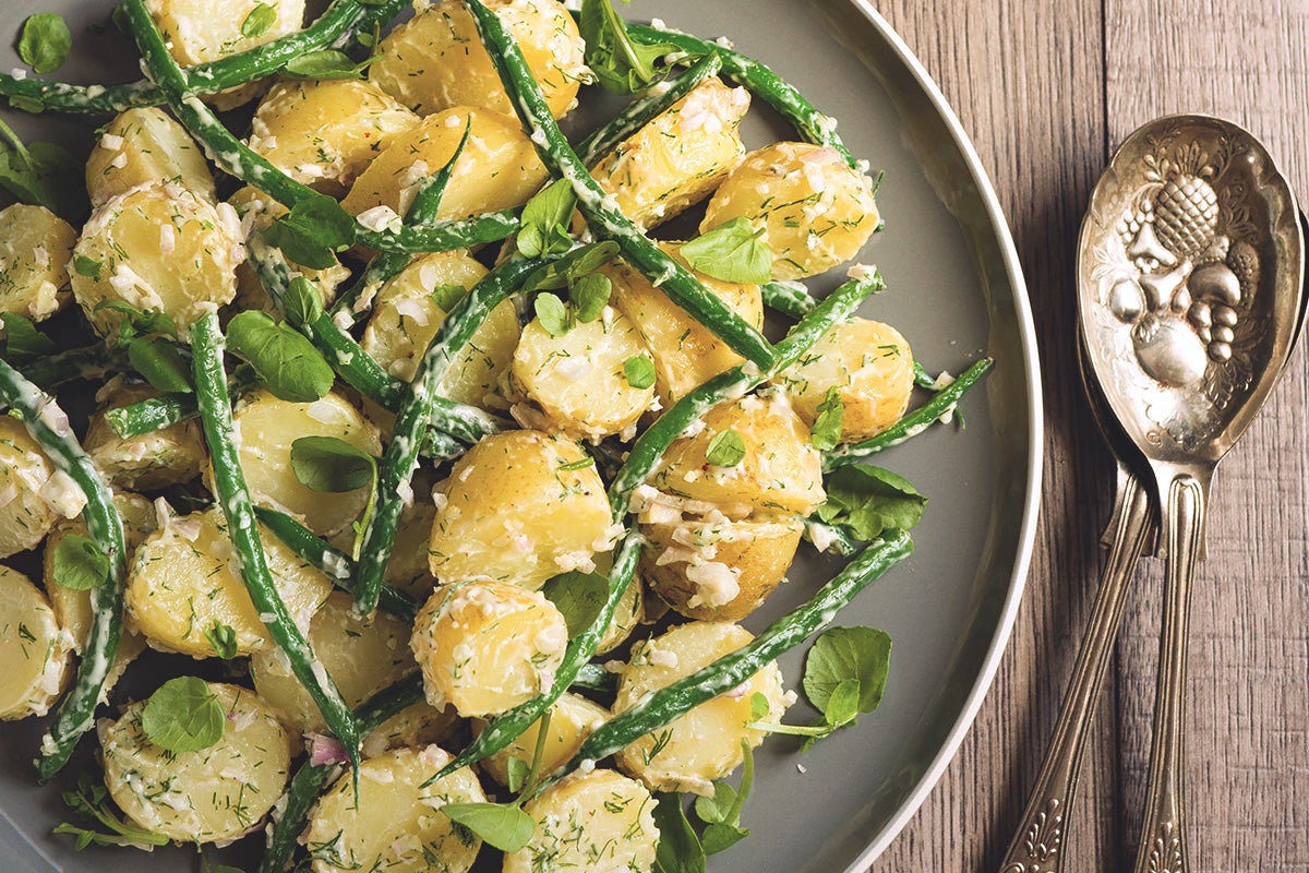Salade de pommes de terre végétarienne