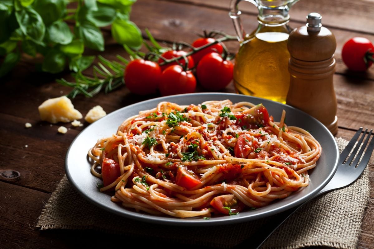 Spaghetti à la sauce tomate