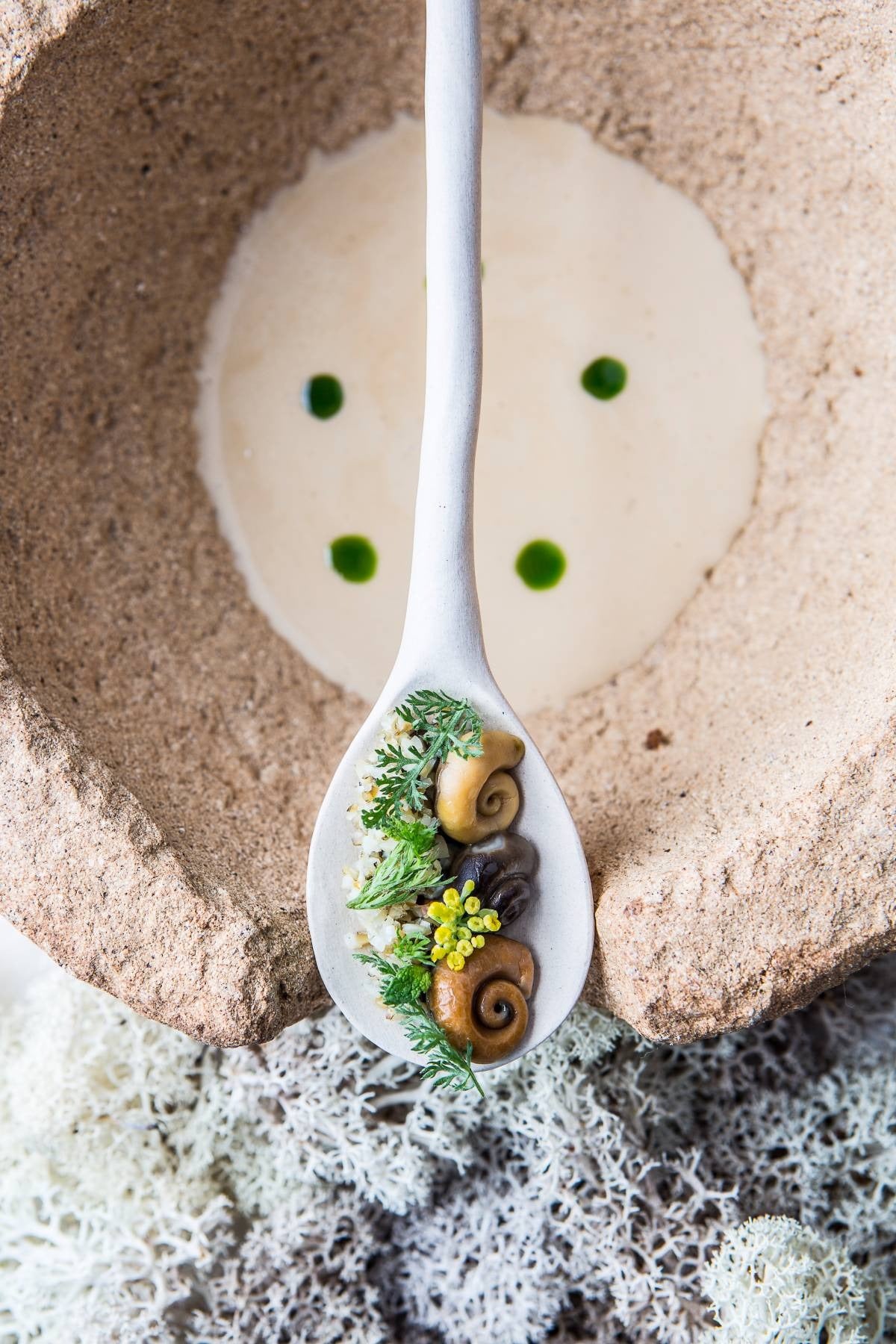 Ragoût du chef Ángel León chez Aponiente.