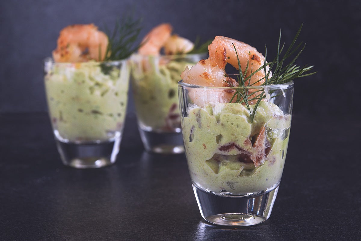Verrine avocat crevettes