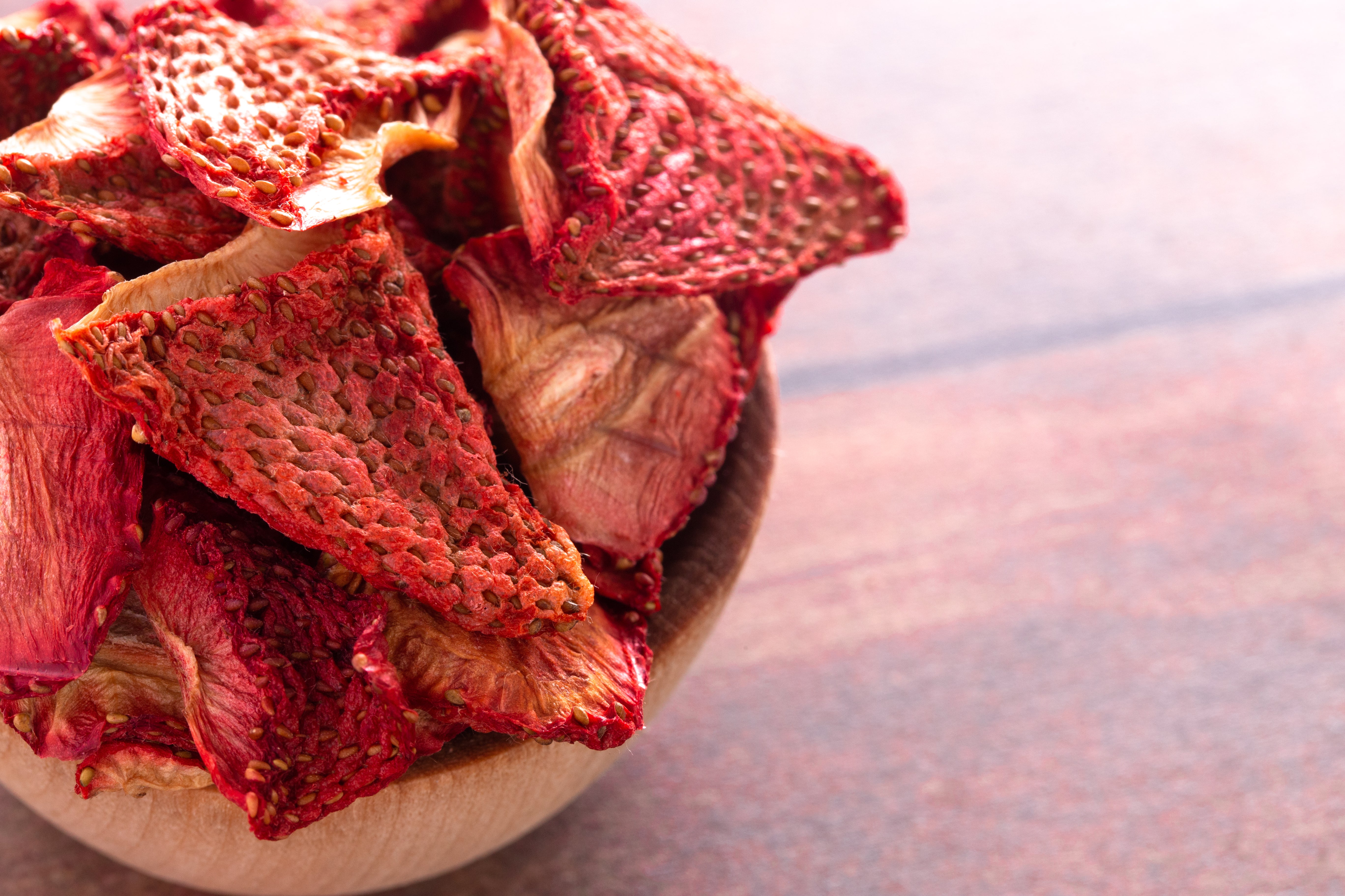 fraises déshydratées