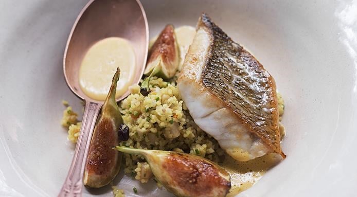 Couscous au loup de mer et figues Couscous au loup de mer et figues