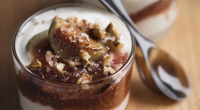 Crème à la puree de figues et noix Crème à la puree de figues et noix