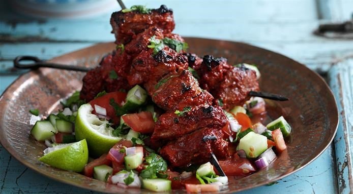 Brochettes d'agneau tandoori