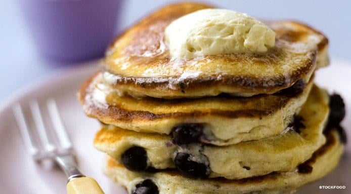 pancakes myrtilles et ricotta