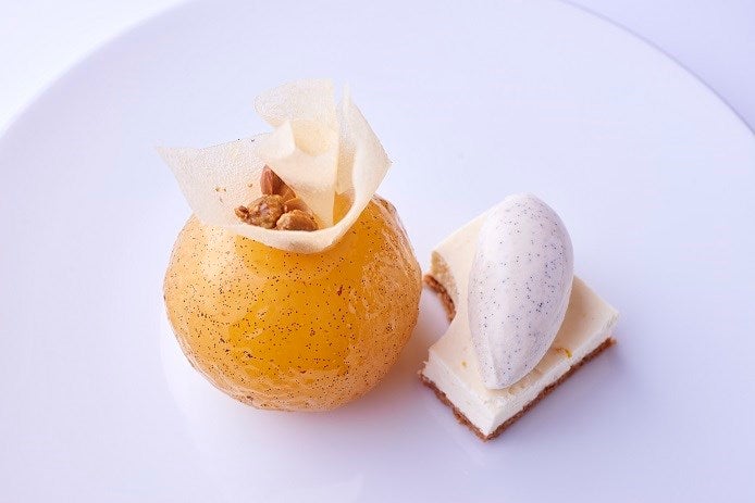 pomme semi confite gingembre le george