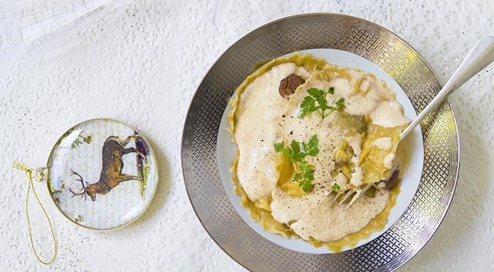 Ravioli ricotta et cerfeuil