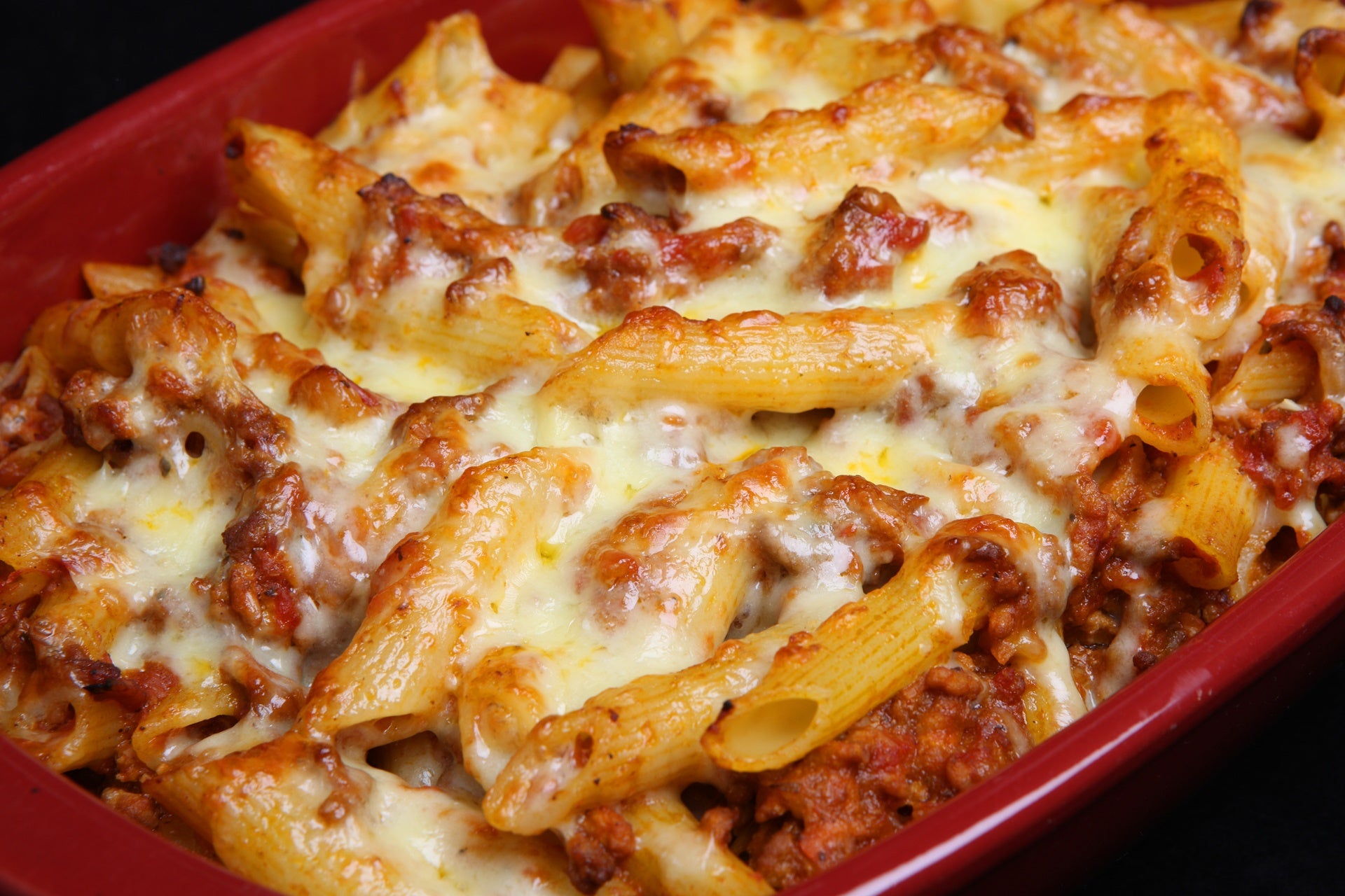 Restes de pâtes bolognaise au four