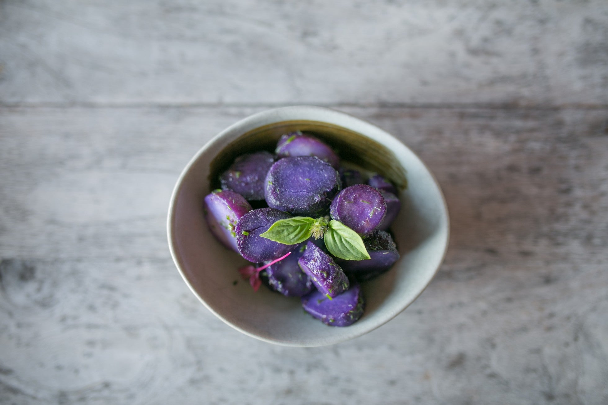 Pommes de terre bleues conservation