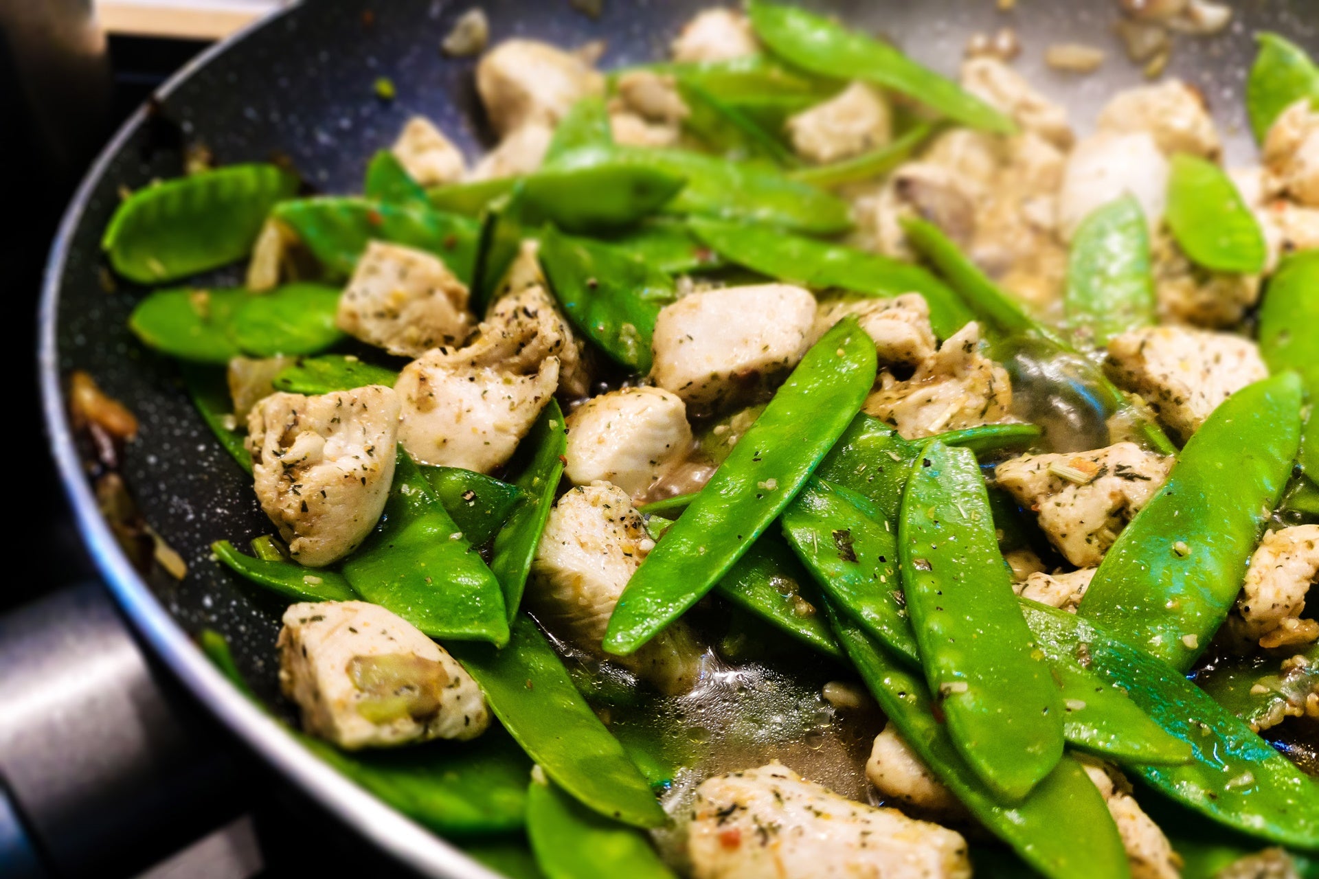 poulet aux haricots plats