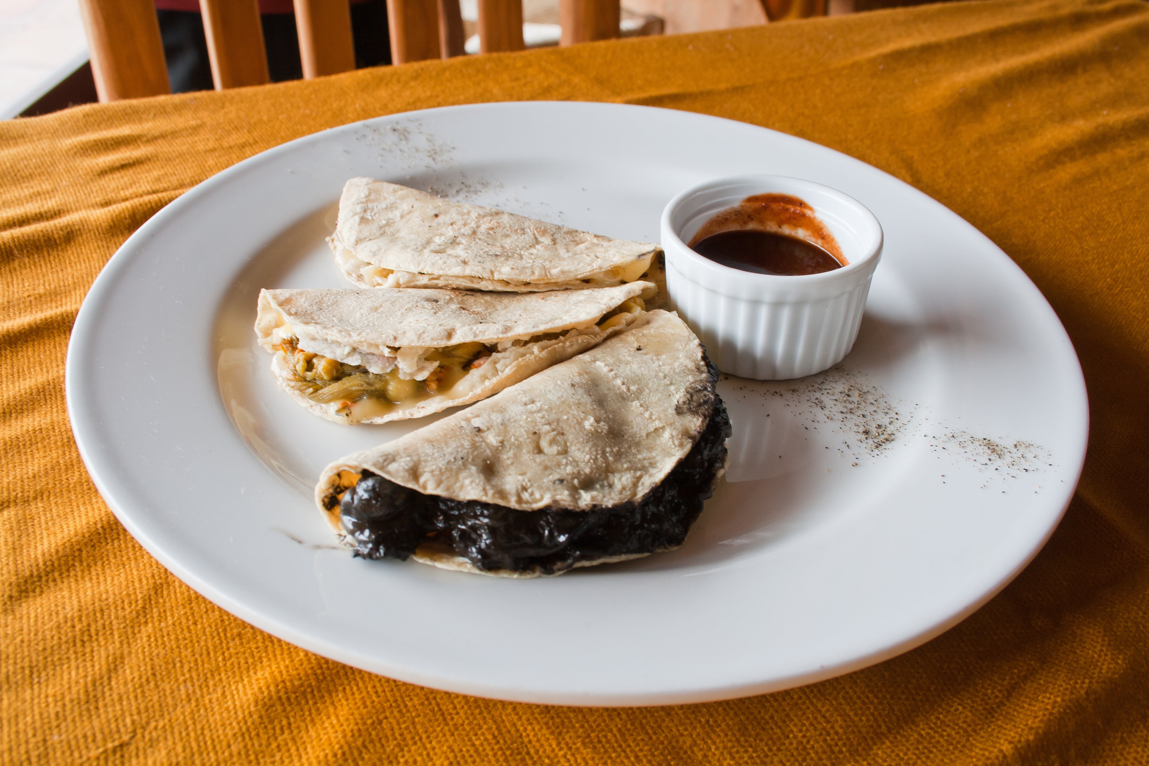 quesadillas de charbon du maïs