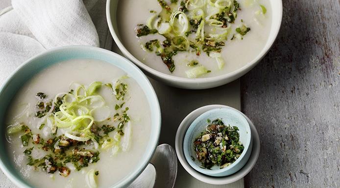 Soupe au vert de poireaux