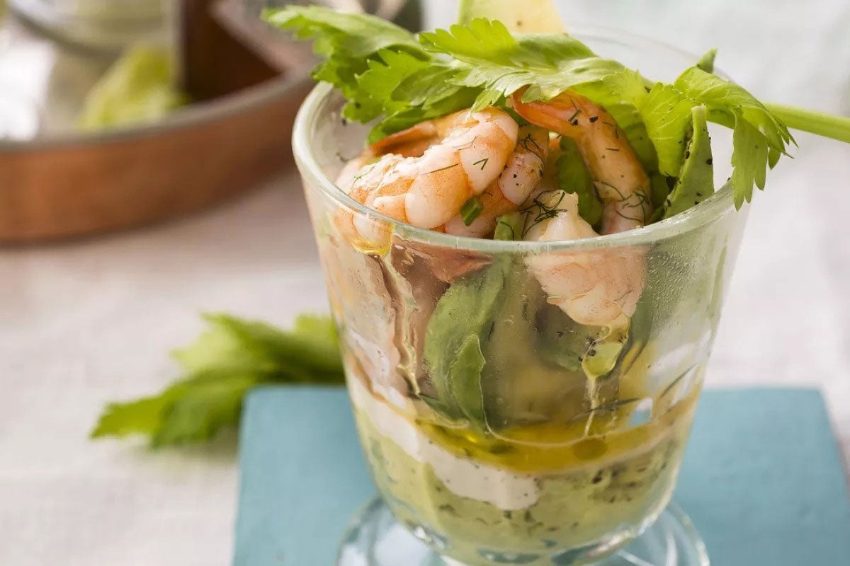 Verrines avocats et crevettes - Fine Dining Lovers