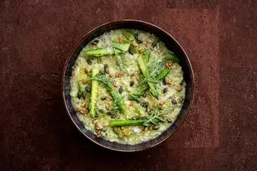 Risotto d’asperges vertes à l’oseille - Chef Baptiste Renouard