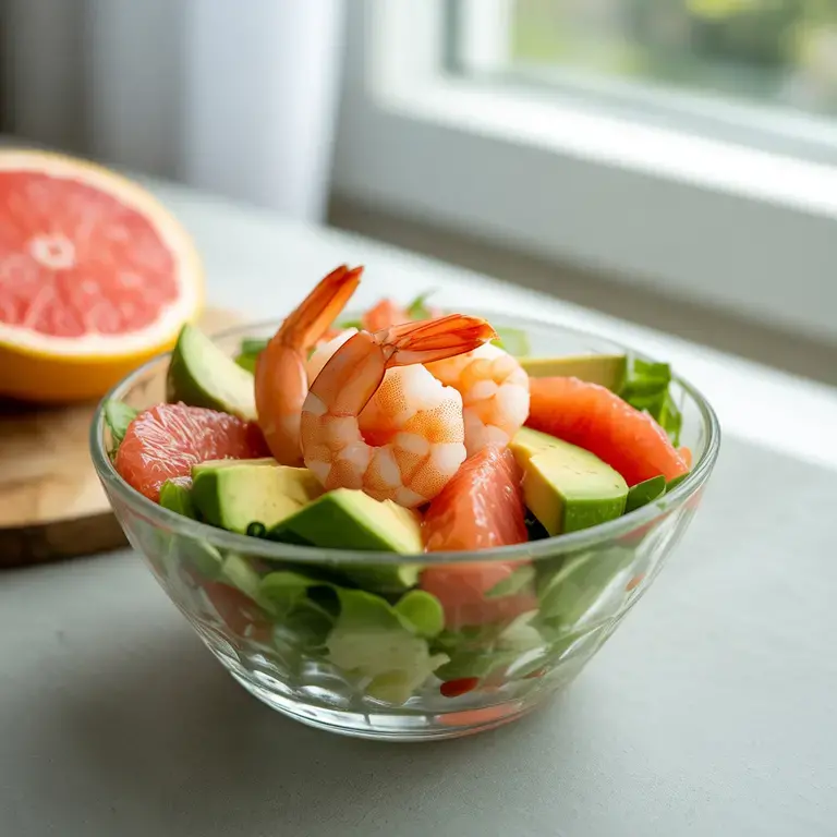 salade avocat crevette pamplemousse - Fine Dining Lovers