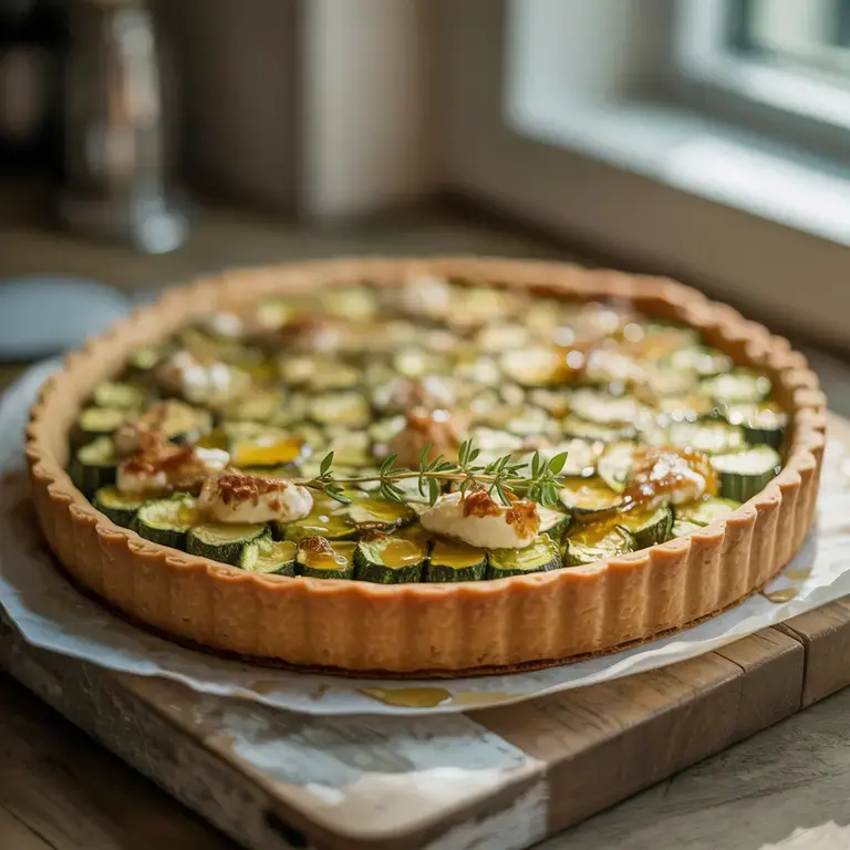 tarte courgettes chèvre miel - Fine Dining Lovers
