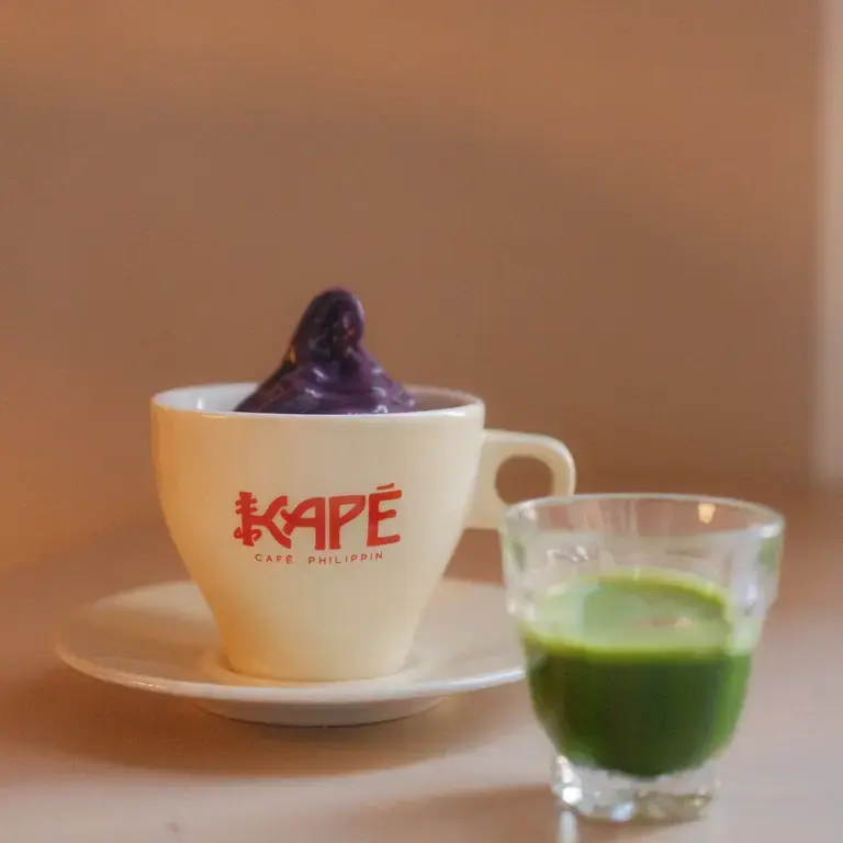 Ube matcha affogato - Kapé
