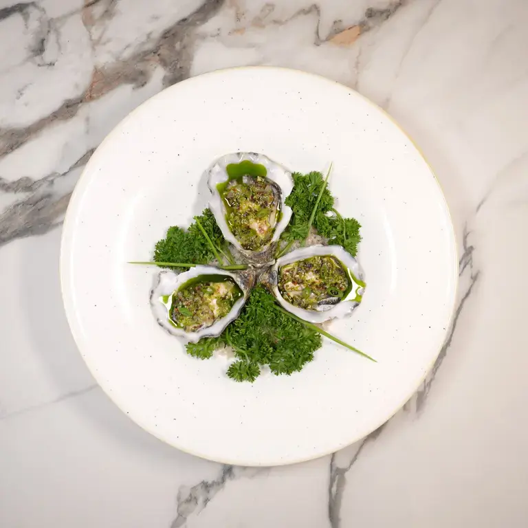 Huitres à la sauce vierge façon chimichurri