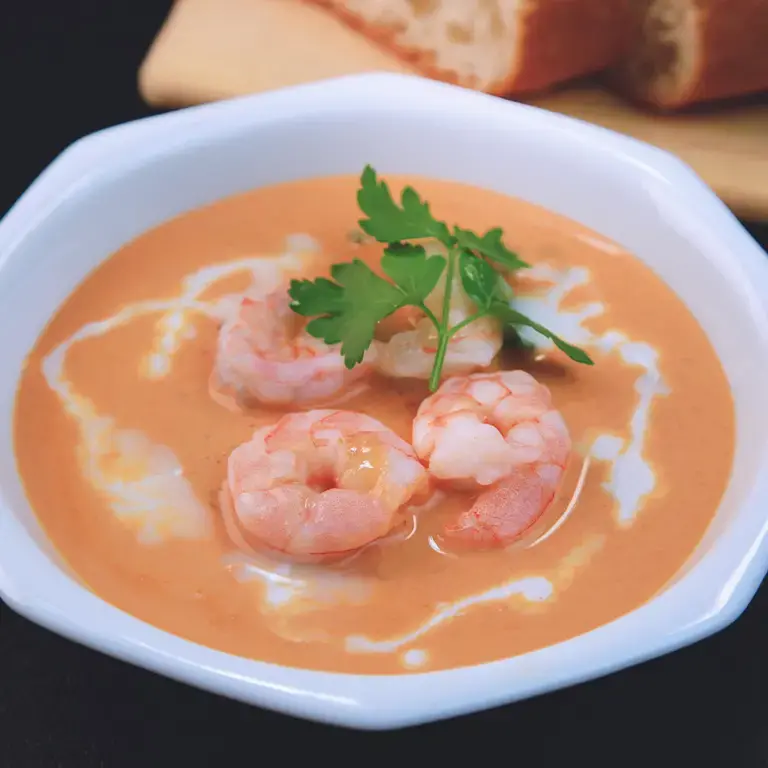 bisque de crevettes - Fine Dining Lovers