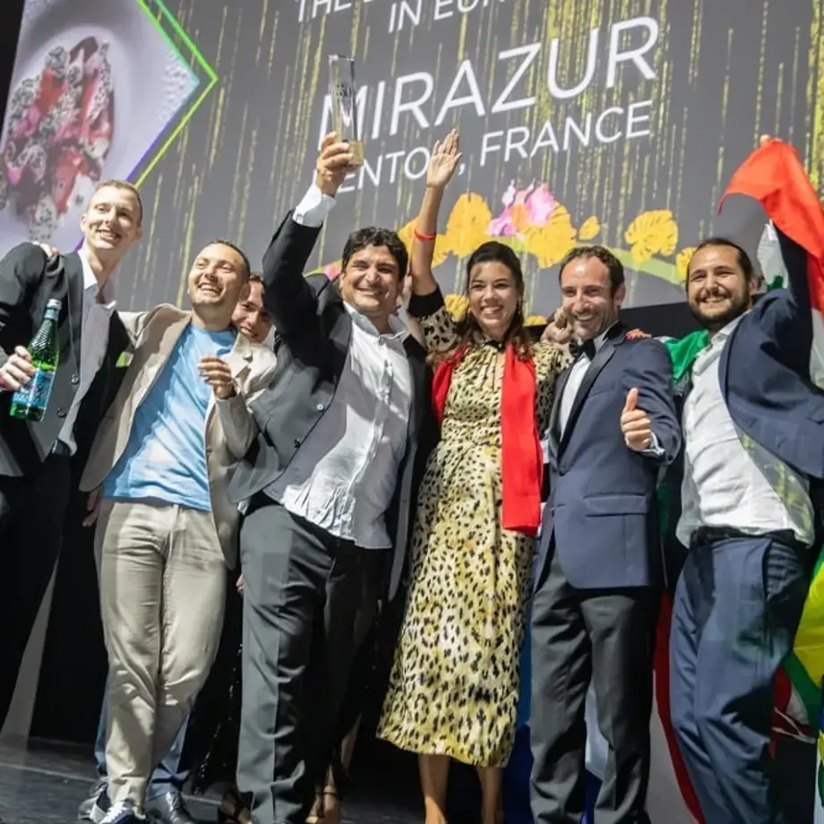 Mirazur team celebrating