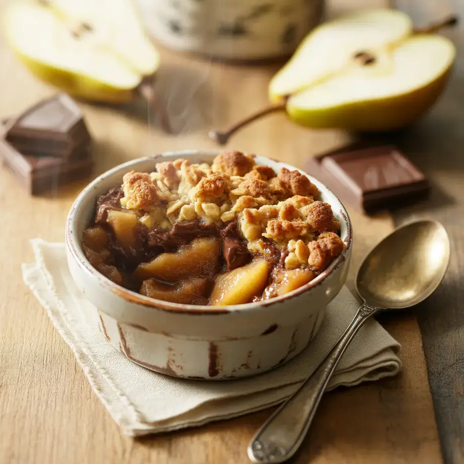 crumble poire chocolat – Fine Dining Lovers