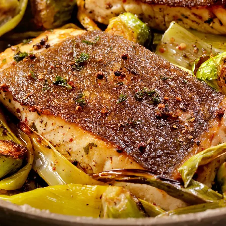 peau croustillante poisson