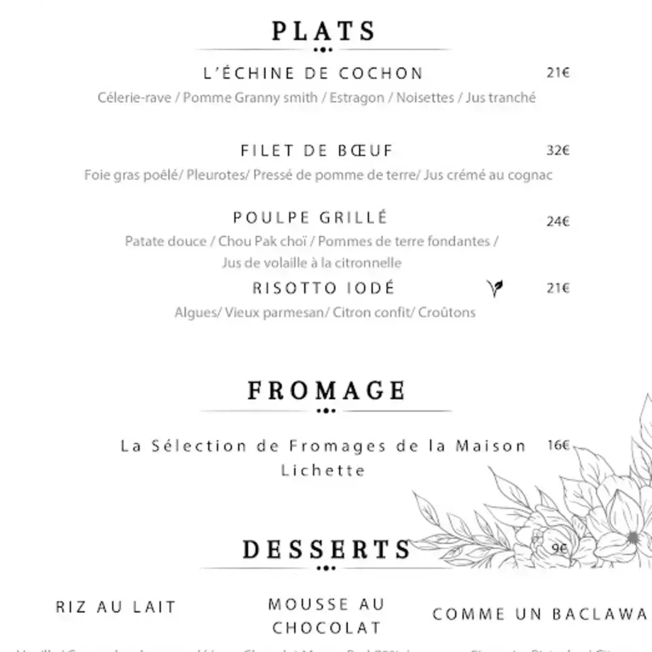 Sens bistrot contemporain