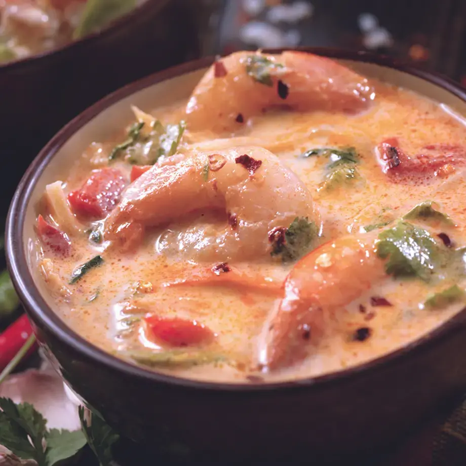 crevettes lait de coco