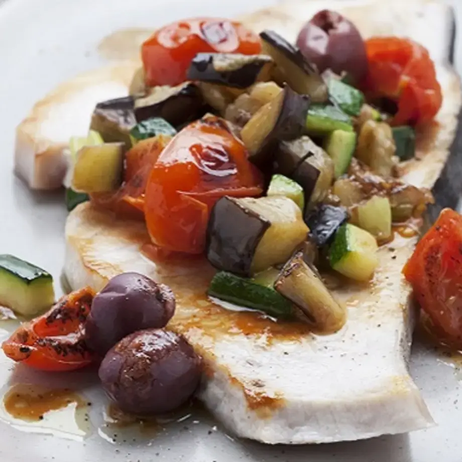 Recette de poisson espadon aux légumes : recette facile