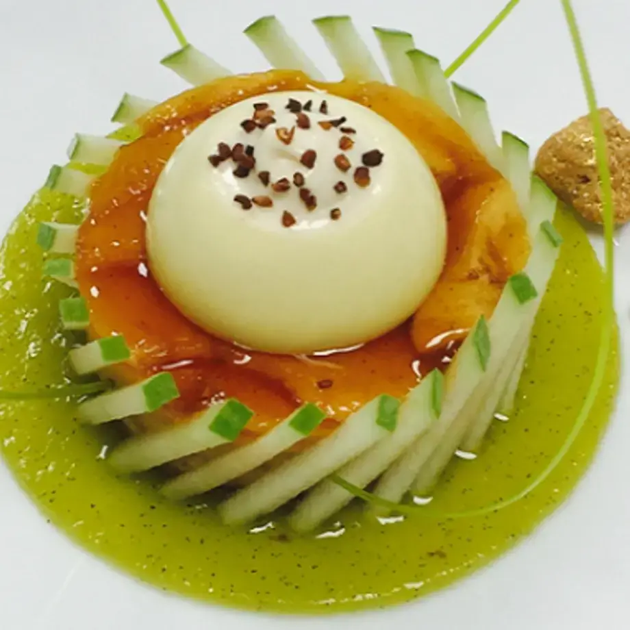 La pomme version tatin et crème glacée à la bière de Jimmy Mornet