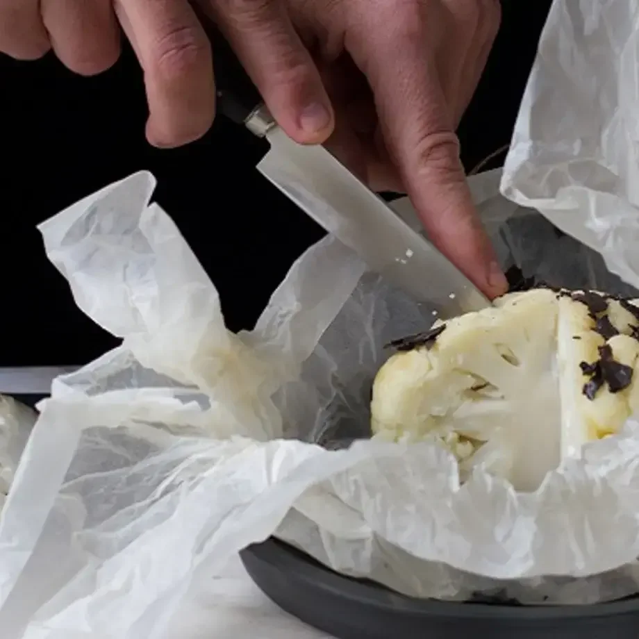 Recette de Chou-fleur et truffe noire extraite du livre Fêtes Végétales