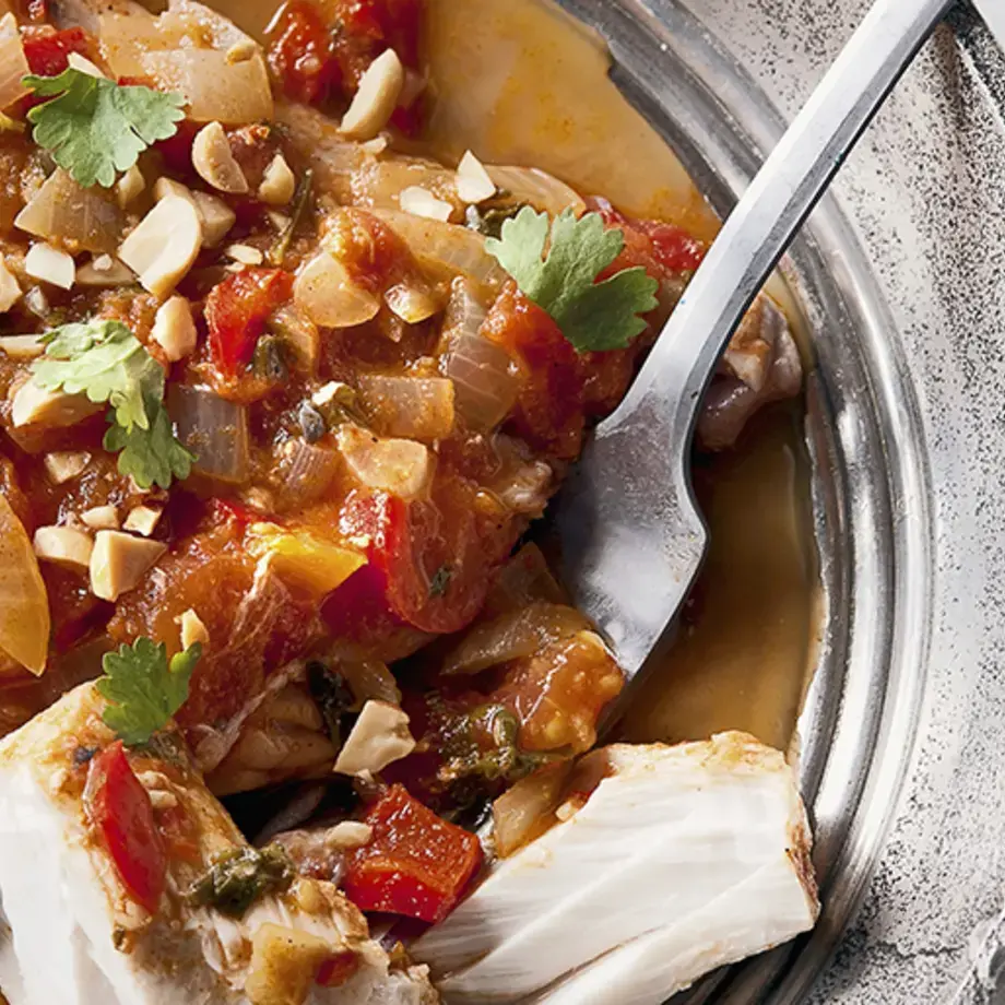 Samke Harra (poêlée de poisson épicée, Liban)