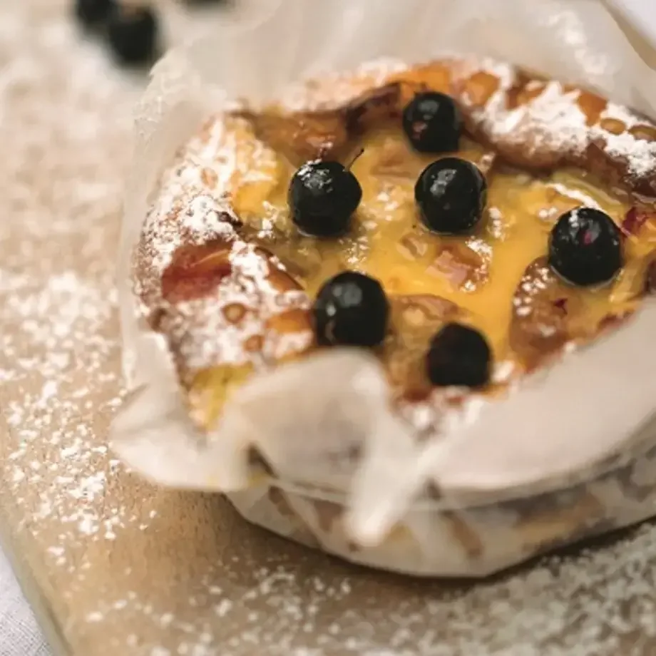 Clafoutis poire-cassis de Jean-Marc Notelet