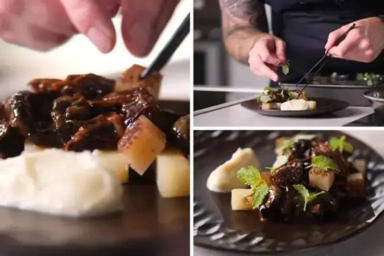 Disposer les escargots et la viande