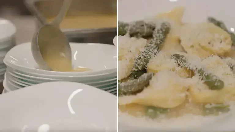 La fondue disposée dans une assiette