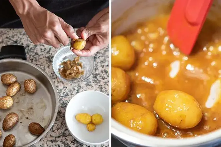 Peler les pommes de terre