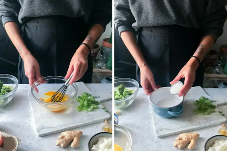 Riz frit aux brocolis