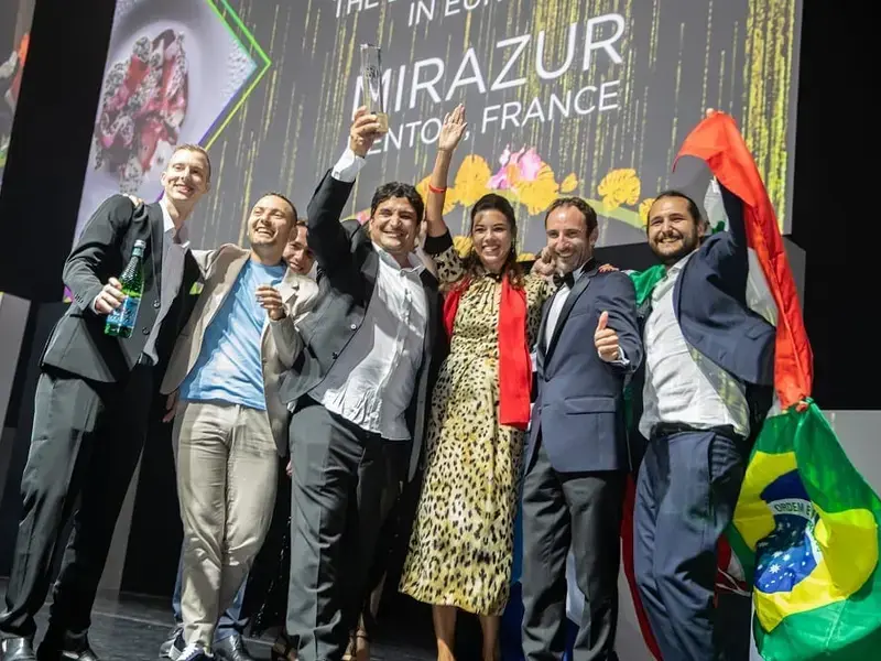 Mirazur team celebrating