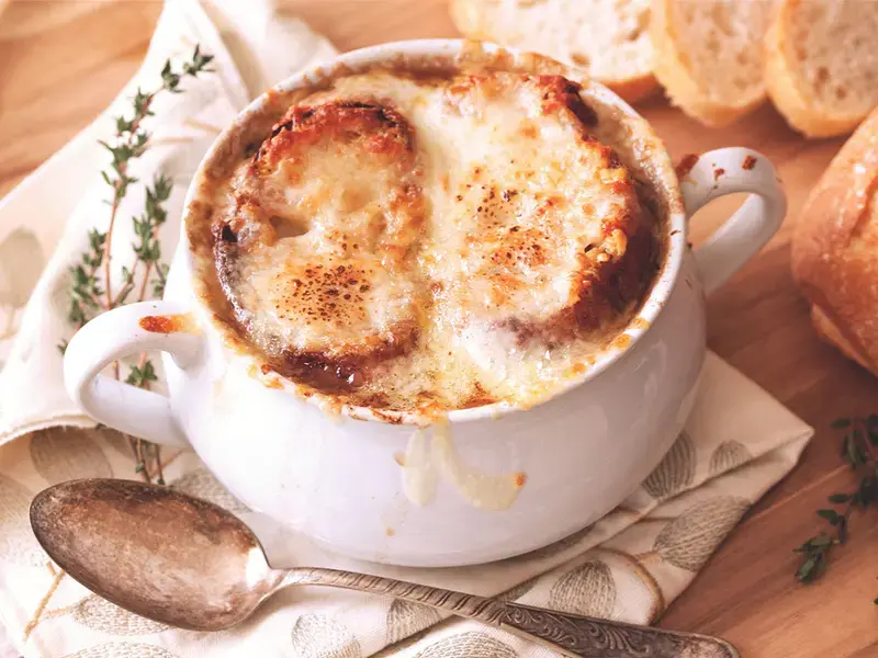 soupe à l'oignon
